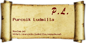 Purcsik Ludmilla névjegykártya